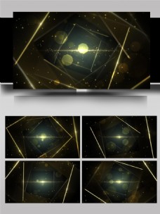 金色光线粒子光斑变换展示AE模板