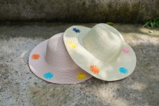 彩色花朵女士遮阳帽防晒凉帽12