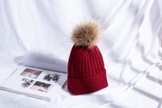 时尚毛球毛线帽针织帽9