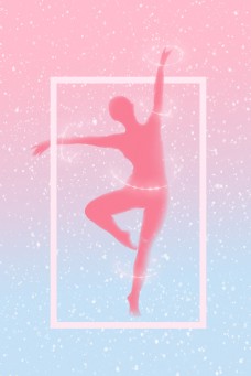 少年少女风青年节舞者海报背景
