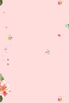 粉色少女心花朵装饰背景图