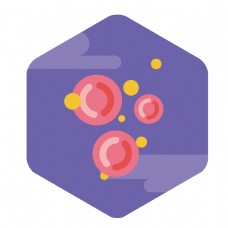 粉色圆形病毒细菌