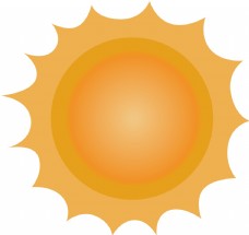 橘黄色的太阳图标