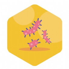 粉色病毒细菌图标