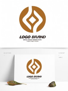 创意设计创意金色金融公司LOGO企业标志设计