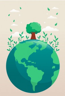 605绿色自然世界环境日海报背景