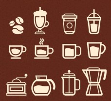 酒标志咖啡杯图标