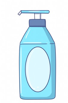 洗手液的卡通插画