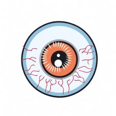 带血丝的眼球手绘人体器官人体五官眼睛结构