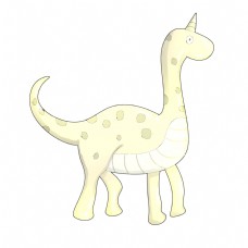 黄色玩具恐龙插画