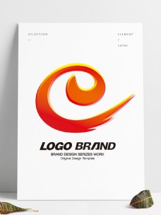 简约创意红色logo设计企业标志