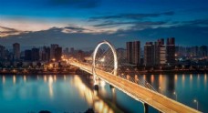 高端时尚柳州白沙大桥夜景