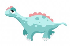 行走的小恐龙插画