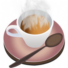 咖啡杯卡通热腾腾的咖啡插图