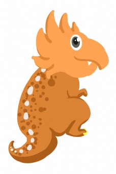 恐龙插画黄色的恐龙装饰插画