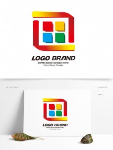 创意矢量多彩画室标志设计公司LOGO