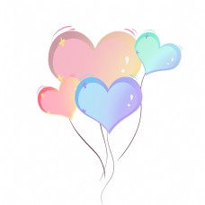 粉色卡通气球装饰插图