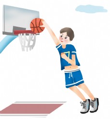 篮球运动健身运动篮球插画