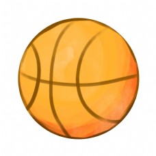 棕黄色的篮球插画