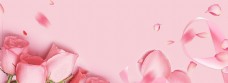 粉红花瓣浪漫情人节海报背景