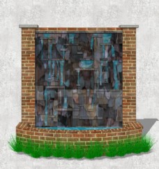 喷泉设备流水景墙