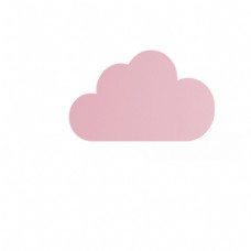 卡通粉色云朵形状