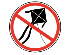 禁放风筝图标插画