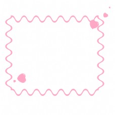 粉色浪漫波浪形边框