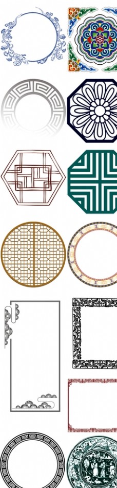 古典装修中国风花纹框