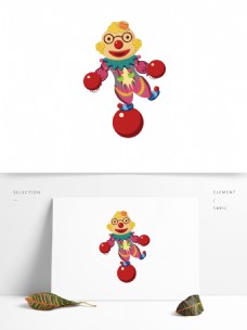 小丑装饰图案卡通设计