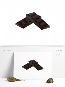 黑色情人节元素黑巧克力