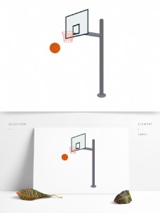 篮球运动矢量体育日运动器材篮球篮球架设计元素