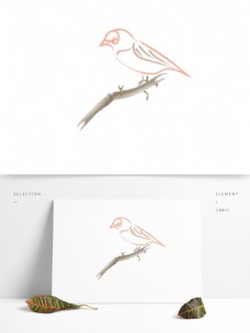 原创矢量简笔画鸟类