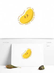 笑脸卡通芒果形象简约水果