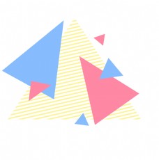 彩色三角几何不规则组合