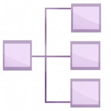紫色的ppt图表插画