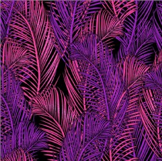 紫色紫红色热带植物家纺图