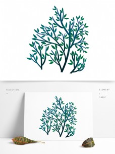 植物树枝插画图案