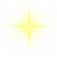 光明黄色光效PSD透明底
