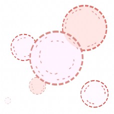 粉色的圆圈PPT插画