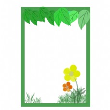 创意边框绿色创意植物边框元素