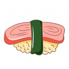 火腿寿司美食插图