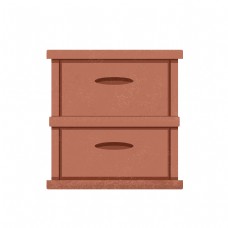 床、柜小型木质床头柜插画