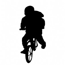自行车运动小男孩骑滑行车自行车平衡车黑色活力运动元