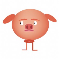 红色喜庆猪猪装饰素材