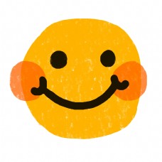 高兴黄色的圆形笑脸插画