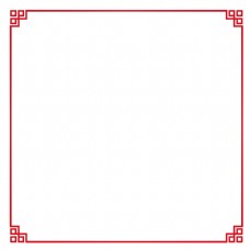 形色边框中国风矩形红色边框