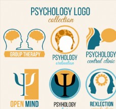 6款创意心理学元素标志