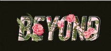 广告春天玫瑰花英文海报图案