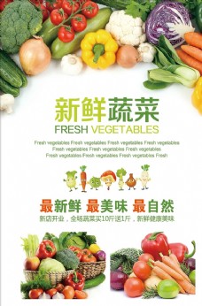 简约大气新鲜蔬菜单页设计
